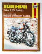 TRIUMPH Haynes manual 750 BSA triple Rocket 3 Trident maintenance book