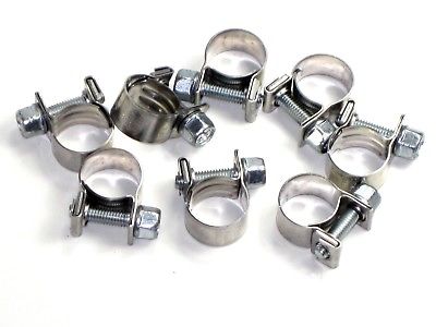 8 each ABA Fuel Tubing line clips clamps 13/32