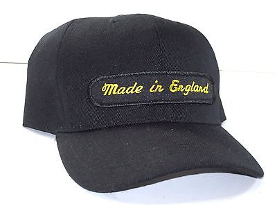 Made in England Hat baseball cap motorcycle patch black English motorcycle logo