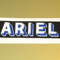 Ariel vinyl peel and stick decal sticker blue black & silver British motorcycle