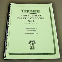 Triumph 6T TR6 T120 Replacement Parts Catalogue No1 manual book 1963 650 99-0820