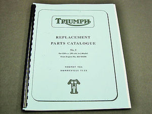 Triumph 6T TR6 T120 Replacement Parts Catalogue No3 manual book 1965 650 99-0822