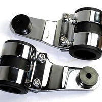 Headlight Brackets Ears Chrome Cafe Racer 35mm Bracket set cafe racer Euro Style