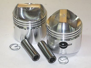 Triumph 500 twin piston set standard pistons 69mm clips pins STD 1968 up 9.5:1