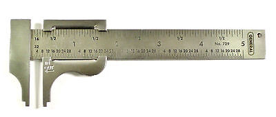 Slide vernier Caliper fractional measurement clamp stainless steel tool 4