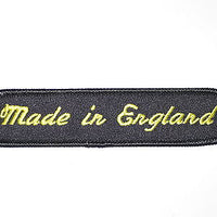 Made In England black and yellow patch vintage style scrip Triumph Norton BSA