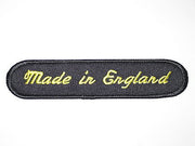 Made In England black and yellow patch vintage style scrip Triumph Norton BSA