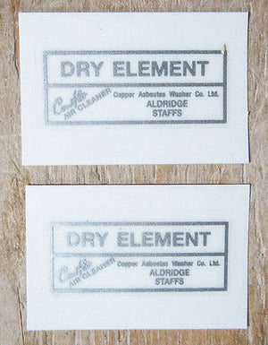 Dry Element Peel and Sticker Decal Aldridge Staffs silver