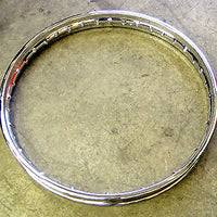 Triumph  Front Disc Rim 19  x 1.85 WM2 40 Hole 37-4129 UK Made chrome