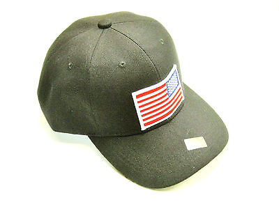 Reverse American Flag Hat baseball cap motorcycle patch black ballcap backward
