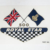 BSA Royal Star 500 Vintage varnish decal NOS flags
