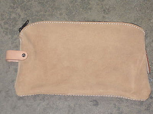 Tool bag leather heavy duty  zipper USA Made pouch motorcycle auto