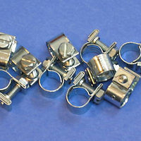 10  line clips 1/4" tube clamps stainless steel