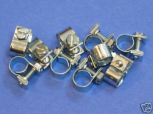 10  line clips 1/4" tube clamps stainless steel