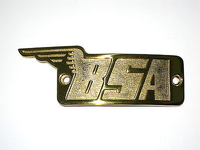 BSA logo brass petrol gas tank badge 29-7910 MADE IN UK gold color convex