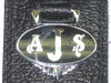 AJS key ring fob chain motorcycle black badge UK Made leather holder