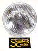 12v 6" halogen headlight with H4 bulb fits British 5 3/4" shell TR6C BSA Triumph