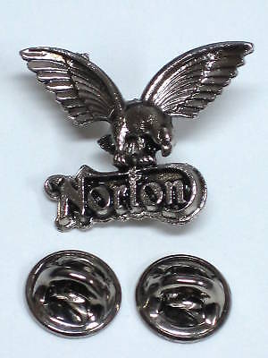Norton eagle pin chrome badge Vintage Motorcycle UK flying freedom eagle