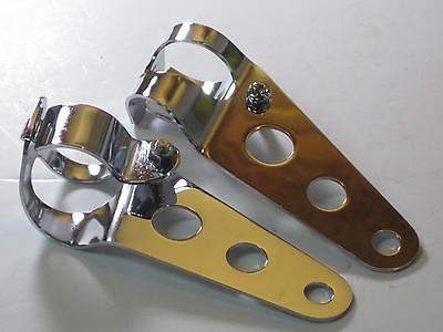 Headlight BRACKETS ears chrome Cafe Racer 26-35mm forks bracket set Triumph BSA