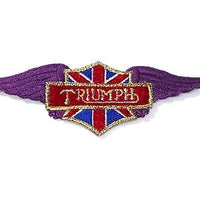 Triumph purple wings patch jacket badge Bonneville T120 TR6 TR7 T100 