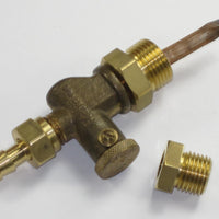 Brass push pull petcock BSA with adapters and spigot Brassform