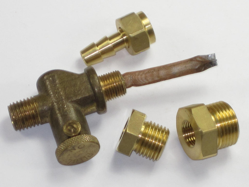 Brass push pull petcock BSA with adapters and spigot Brassform