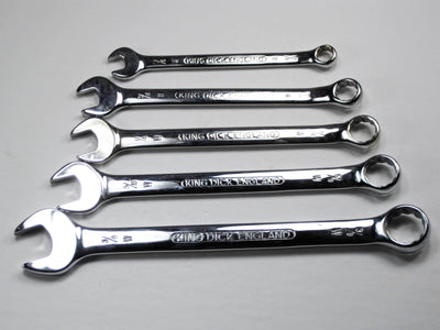 King Dick Whitworth 5 pc combination wrench set 1/8 3/16 1/4 5/16 & 3/8