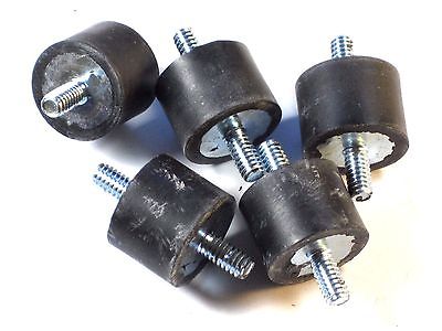 5 each Harley rubber mounting stud gas oil tank 1/4 x20 x 1/2