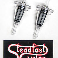 2 Fuel Filters Visu Filter 1/4" Spigot Motorcycle Straight USA MADE New Gas