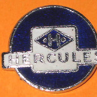 Hercules lapel pin chrome hat badge vintage motorcycle