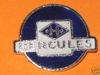 Hercules lapel pin chrome hat badge vintage motorcycle