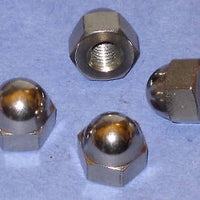 set of 4 Acorn nuts 3/8"-26 CEI Triumph BSA 1959-68 stainless steel dome nut 