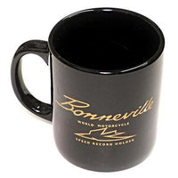 Bonnieville Mug 10oz coffee cup ceramic motorcycle logo Black UK Made