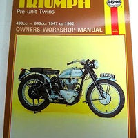 TRIUMPH Workshop Maintenance Manual Haynes Pre-Unit 500 650 twins 1947 to 1962