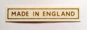 Made in England GOLD vinyl frame decal TRIUMPH NORTON BSA UK