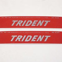 TRIDENT sidecover decal red Triumph side cover embossed sticker 60-4149