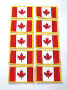 lot of 10 Canadian Flag embroidered Patch Canada maple leaf