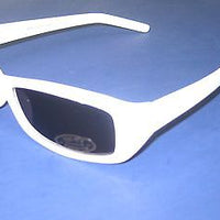 Square Rocker sunglasses white  frame dark tinted lenses motorcycle sun glasses