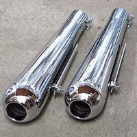 1 3/4" inlet smoothy mufflers exhaust tips Triumph Norton BSA Custom Motorcycle 