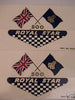 BSA Royal Star side cover vinyl decals motorcycle