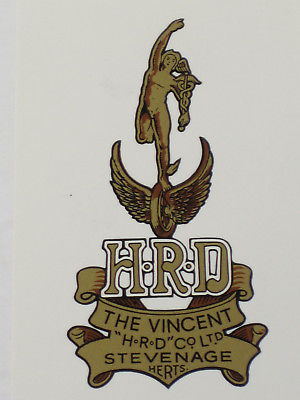 Tank Top Headlug Decal 1953 & UP The HRD UK MADE the Vincent waterslide transfer