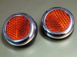 2 Lucas reflectors 57162 Made in England reflector set Triumph Norton BSA