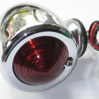 12v Bullet light dual fillament red lens brake light motorcycle * !