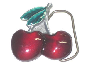 Cherry belt buckle metal cherries apparel 