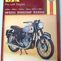 BSA Haynes Manual Pre-Unit Singles 1954-1961 owners workshop manual book