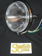 5 3/4" side mount chrome headlight cafe Racer bobber chopper sealed beam