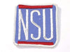 NSU motorcycle embroidered 1970s vintage NOS patch red blue white 3 1/4" biker