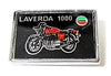 Laverda lapel pin Motorcycle scooter red green chrome black  italian hat badge