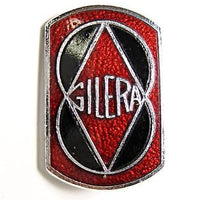 Gilera lapel pin scooter motorcycle Italian hat badge red and black
