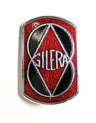 Gilera lapel pin scooter motorcycle Italian hat badge red and black
